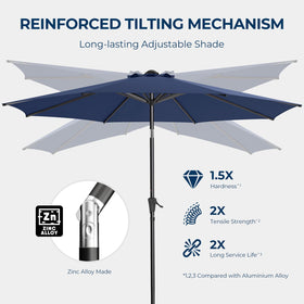 HOMSHADE patio umbrella outdoor ambience creates cozy shade.
