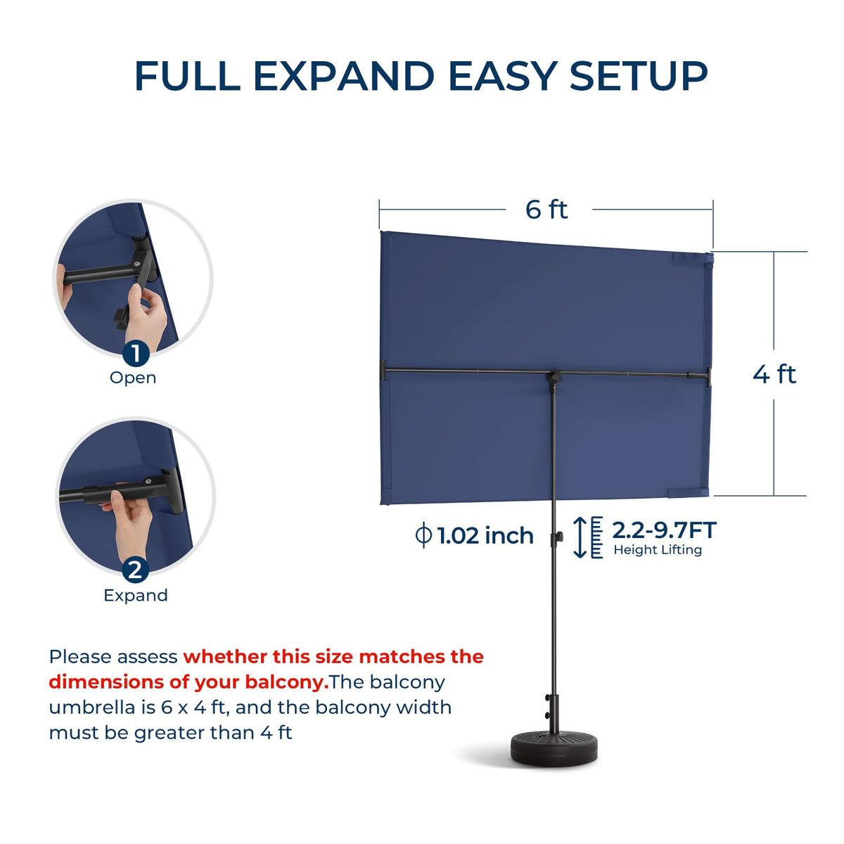 HOMSHADE rectangular canopy blocks UV rays with UPF50+ protection.