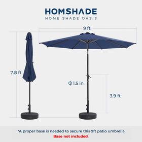 HOMSHADE rust-resistant finish maintains a sleek look.