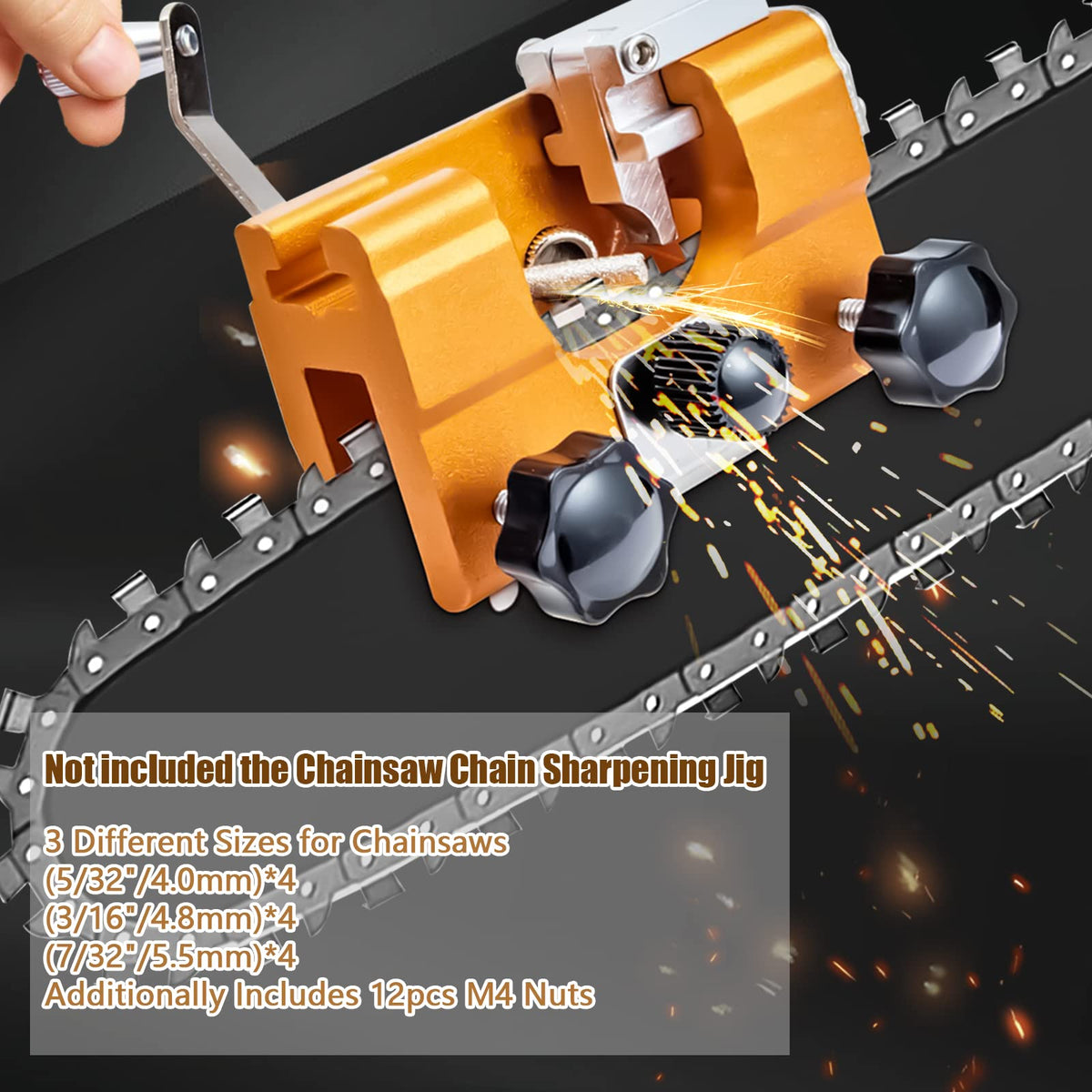 HOMSHIAM hand crank sharpening jig for easy, controlled maintenance