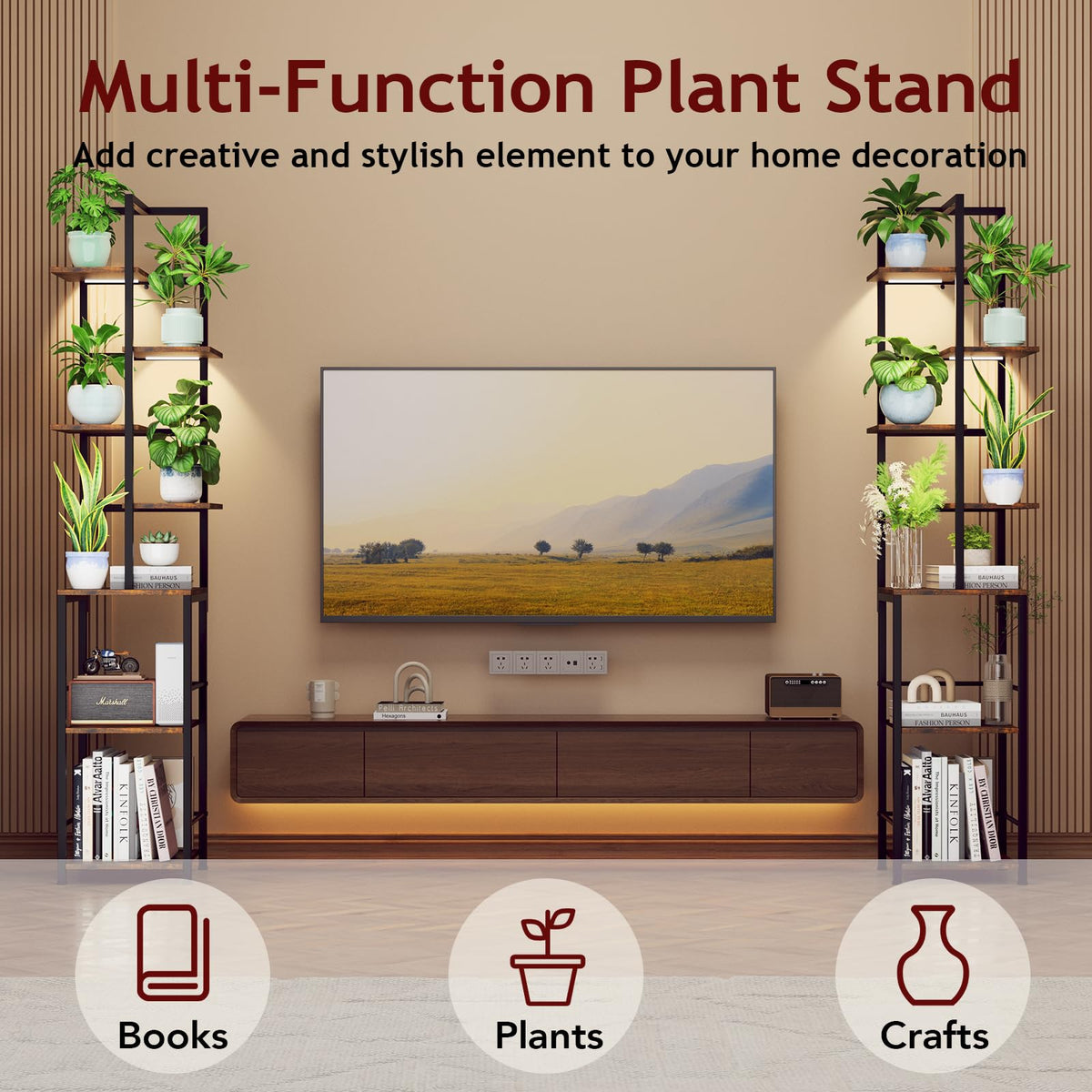 Homsorout grow light with timer and adjustable brightness supports plant growth