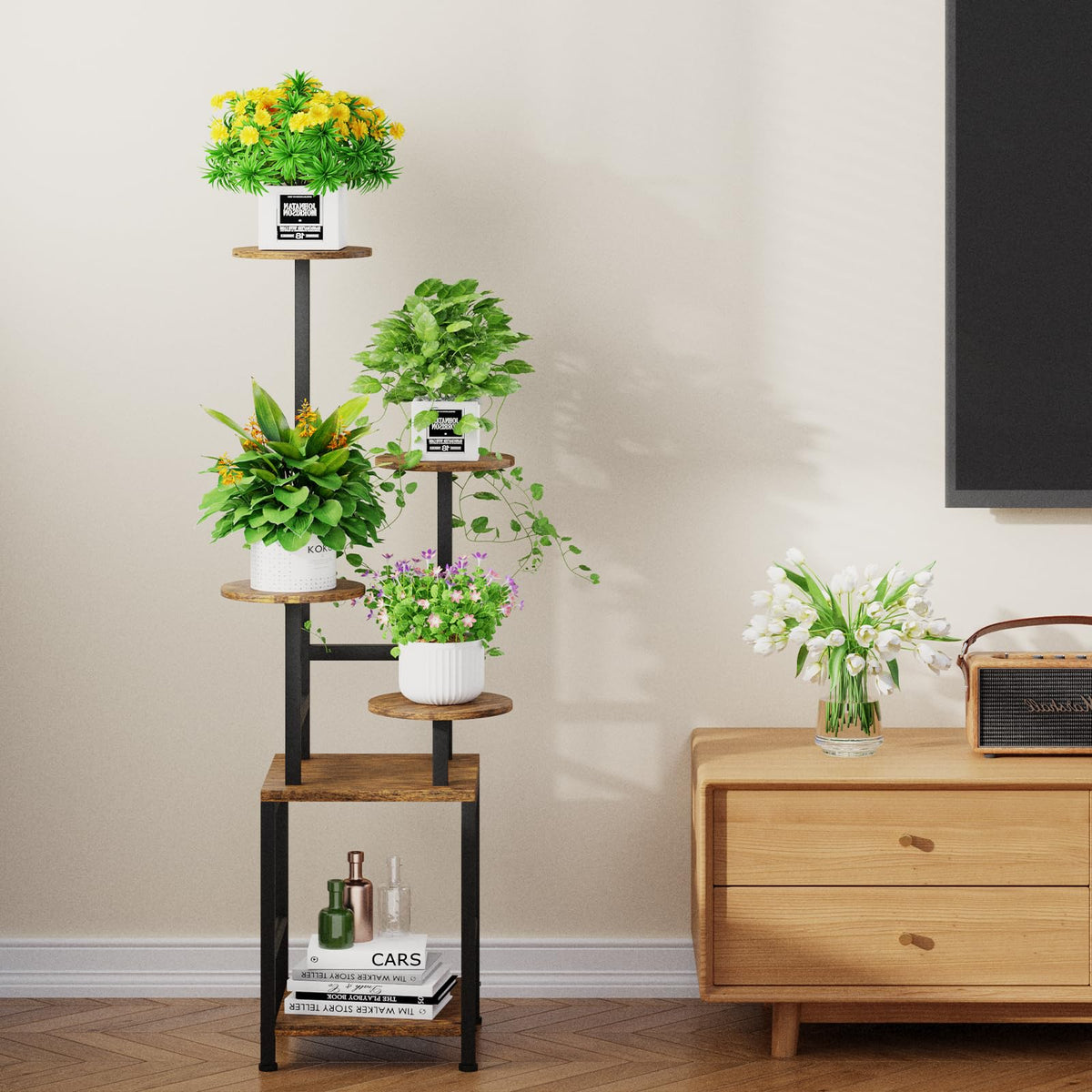 Homsorout indoor-outdoor-ready setup with long power cord for lights