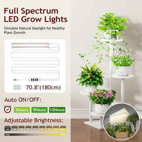 Homsorout durable metal frame supports heavy indoor plants.