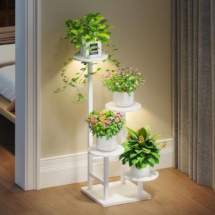 Homsorout 4-tier plant stand indoor display for varied greenery.