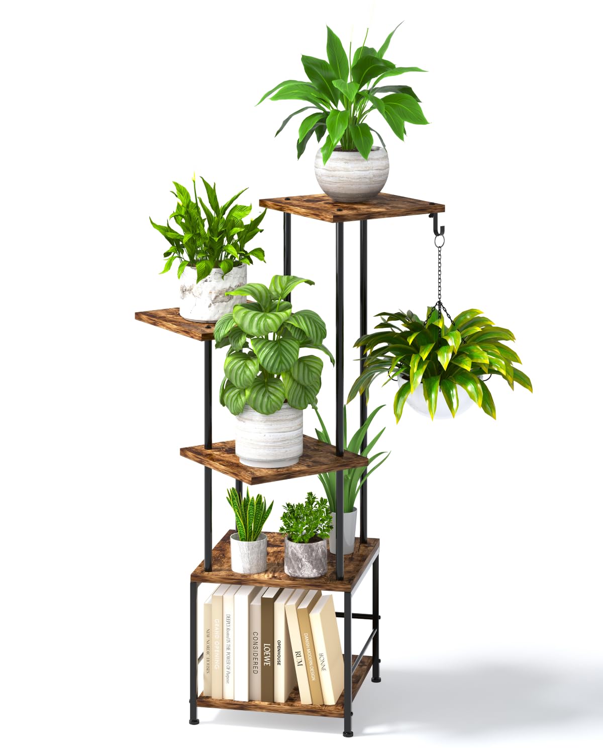 Homsorout rust-proof finish preserves the stand's look indoors.