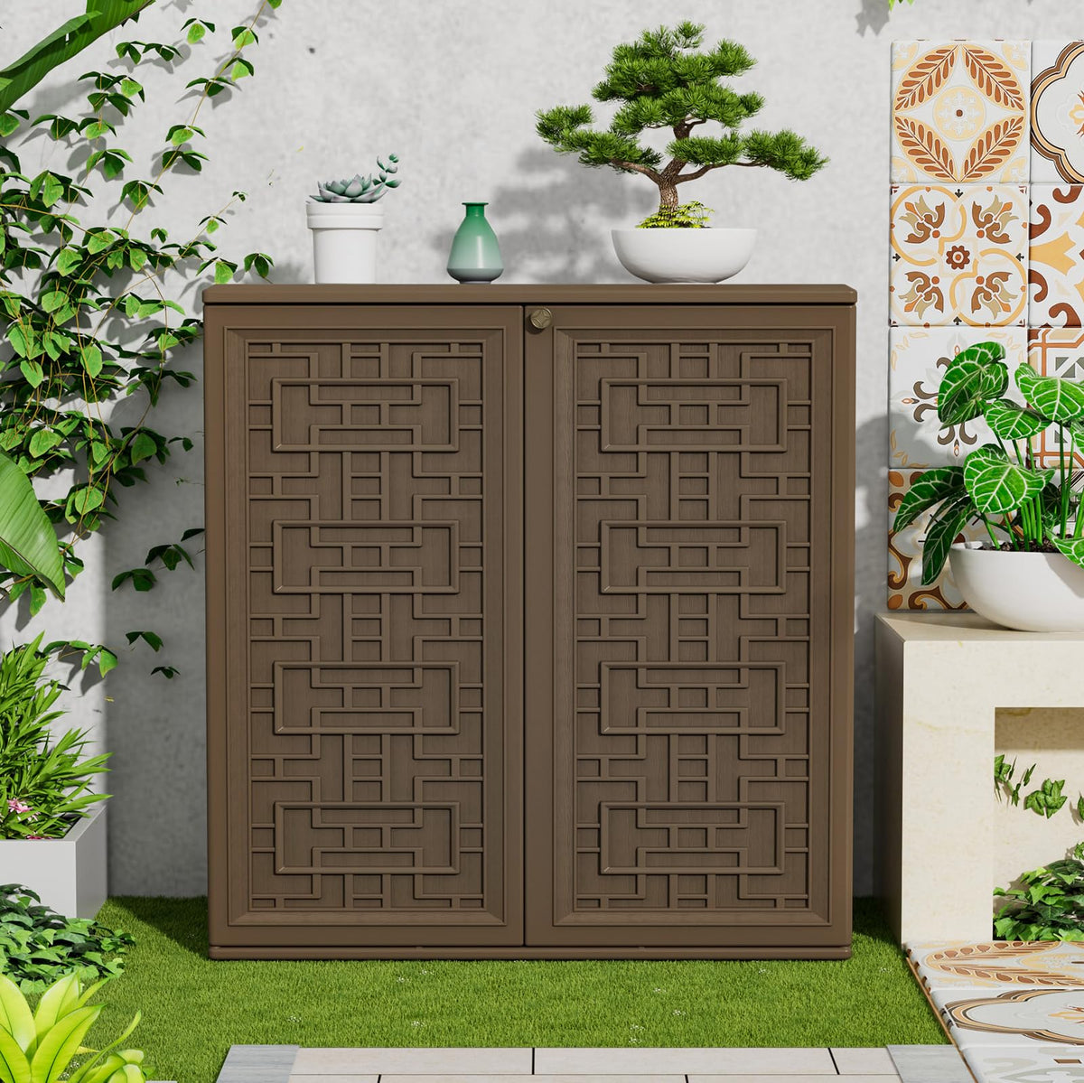 Weather-resistant build of HOMSPARK cabinet withstands outdoor conditions.