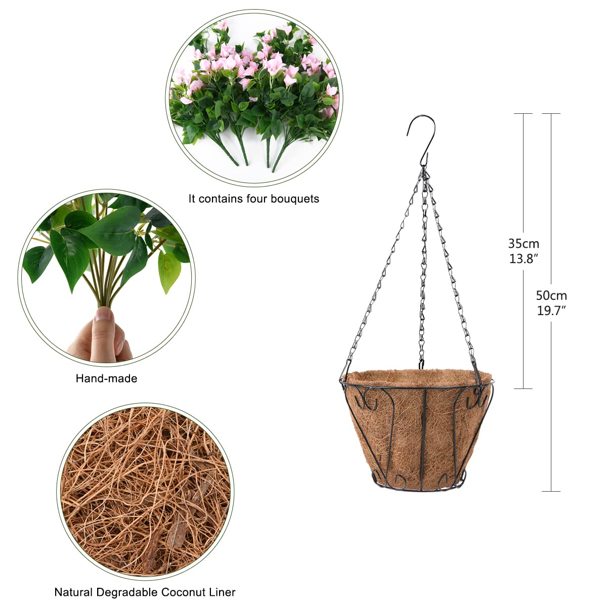 Homsunny UV-resistant flowers stay vibrant outdoors year-round