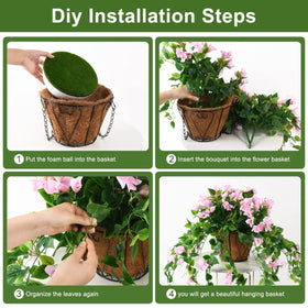 Homsunny faux flowers brighten patios yards and porches