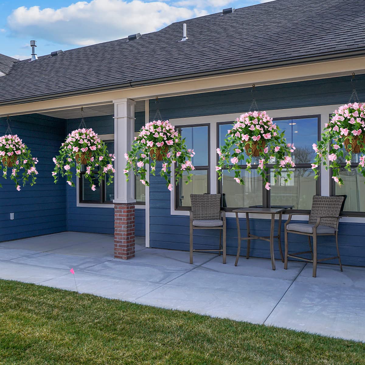 Homsunny hanging basket with foam insert for easy setup