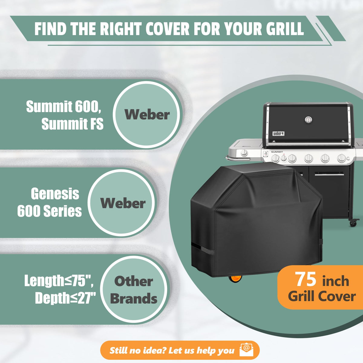HomWanna cover rainwater beads slide off keeping grill dry