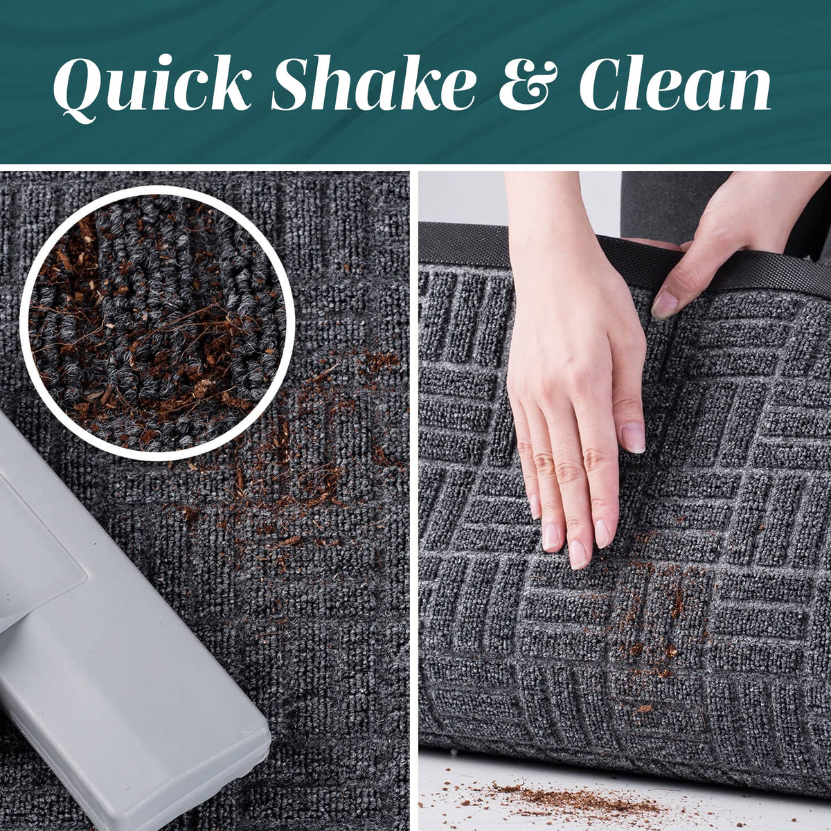HOMWE all-weather entry mats suitable for indoor and outdoor use.