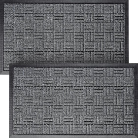 HOMWE front door mats 2pc set on a porch offer absorbent, all-weather protection.