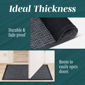 HOMWE slip-resistant backing close-up prevents mat movement.