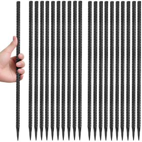 Homwin 16-inch rebar stake pack ready for gardening and tent stabilization.