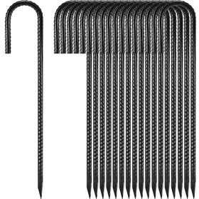 Homwin ground stakes 12-inch full set for outdoor decor and tents.