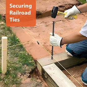 Homwin versatile stakes hold solar lights and edging in place.