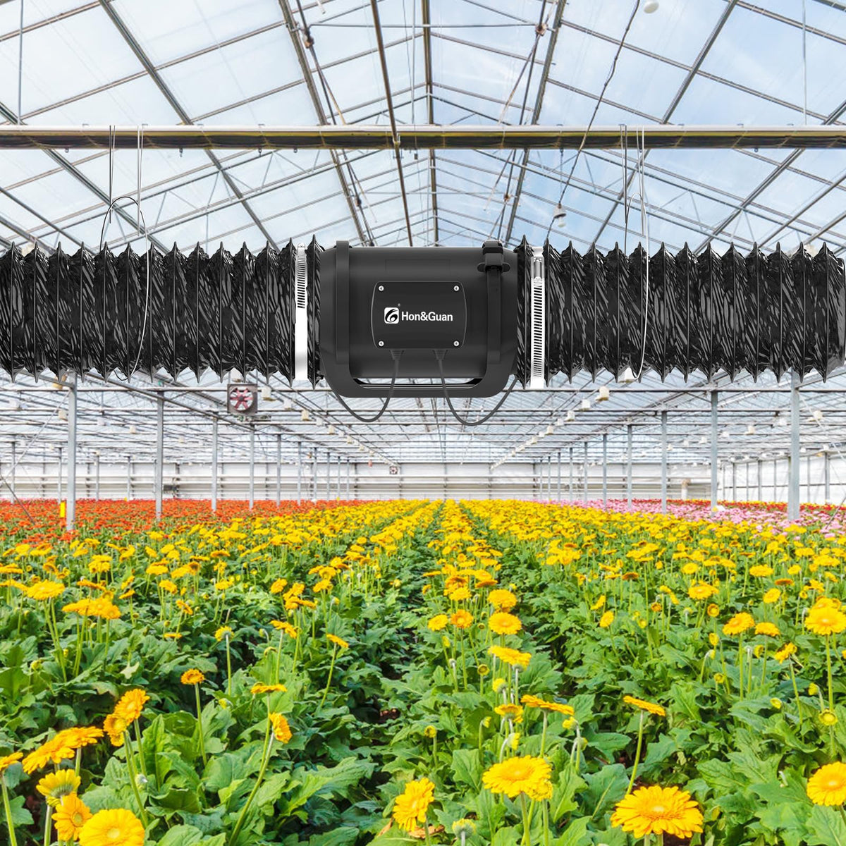 Hon&Guan inline duct fan 469 CFM IP44-rated protection for varied environments