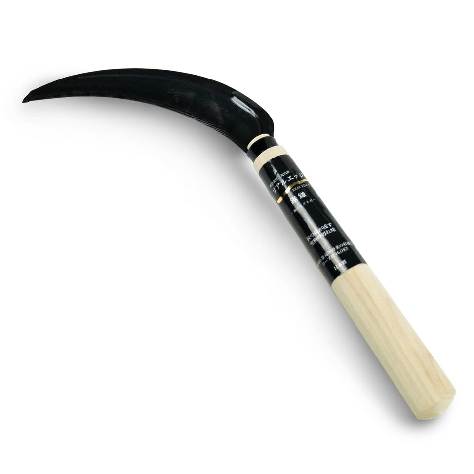 HONEN Japanese Harvest Sickle close-up blade for precise cutting in crops