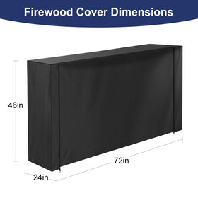 Honest Outfitters firewood cover front zipper opens for quick, convenient access