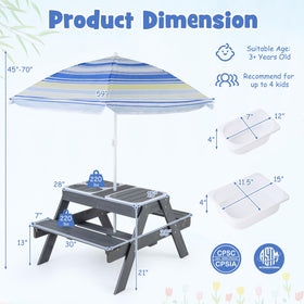Honey Joy table and bench dimensions for patio use.