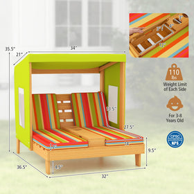 Honey Joy dimensions help plan backyard spaces for two kids.