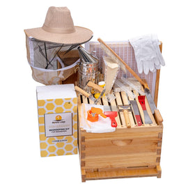 Honey Lake beehive starter kit—assembled cedar box for easy hive setup.