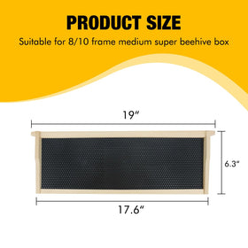 Honey Lake beeswax-coated plastic foundation for quick bee acceptance