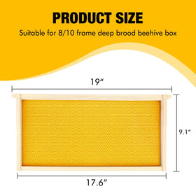 Honey Lake food-grade foundation coated with beeswax supports healthy brood and easy hive inspection