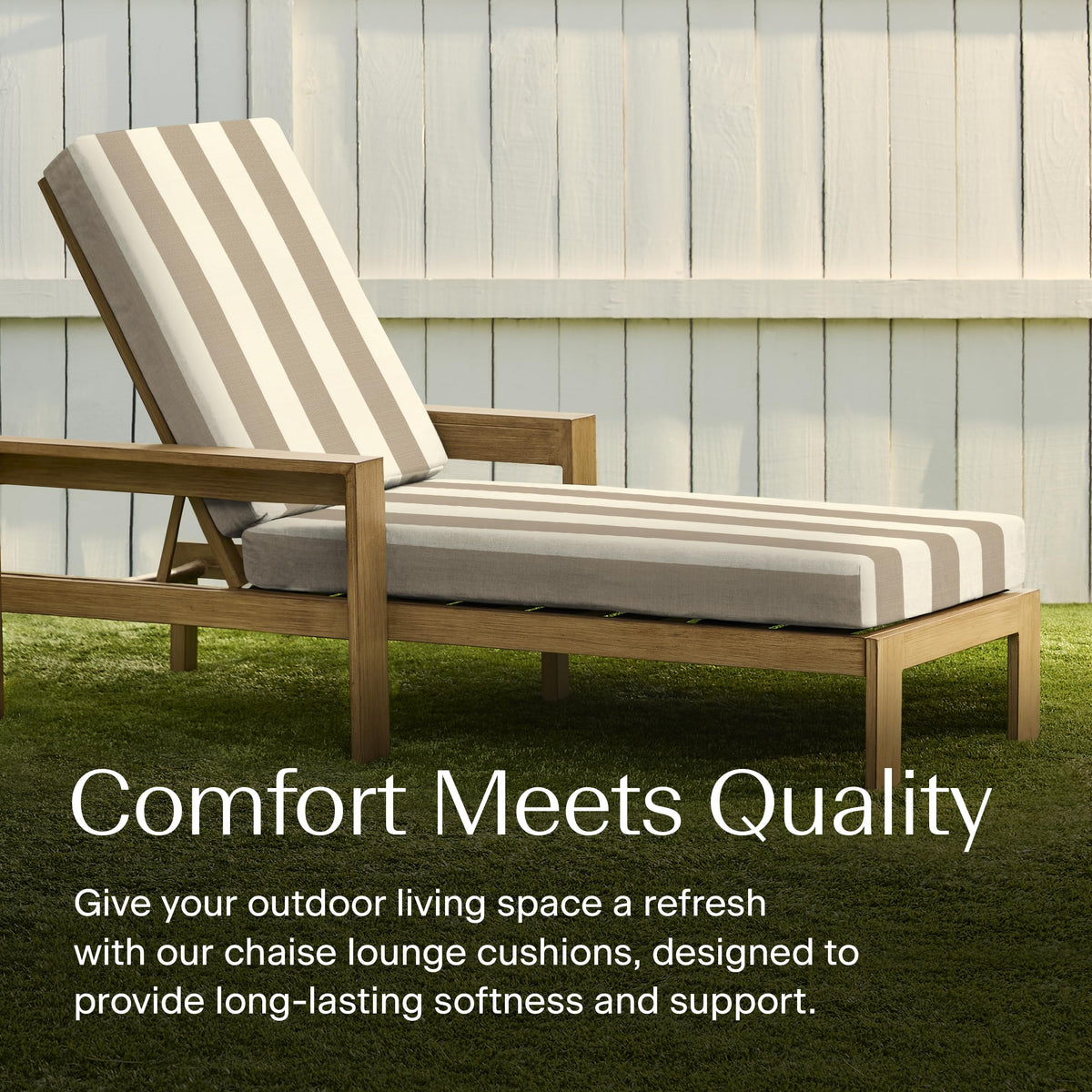Close-up fabric detail shows weatherproof material resisting fading and stains.
