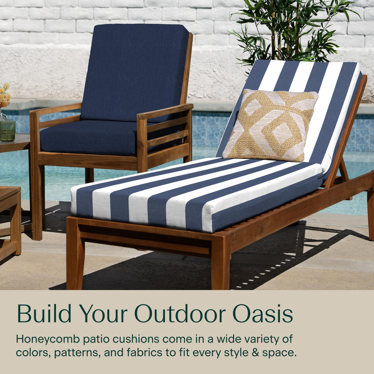 Honeycomb weatherproof fabric closeup demonstrates durable, fade-resistant outdoor performance.
