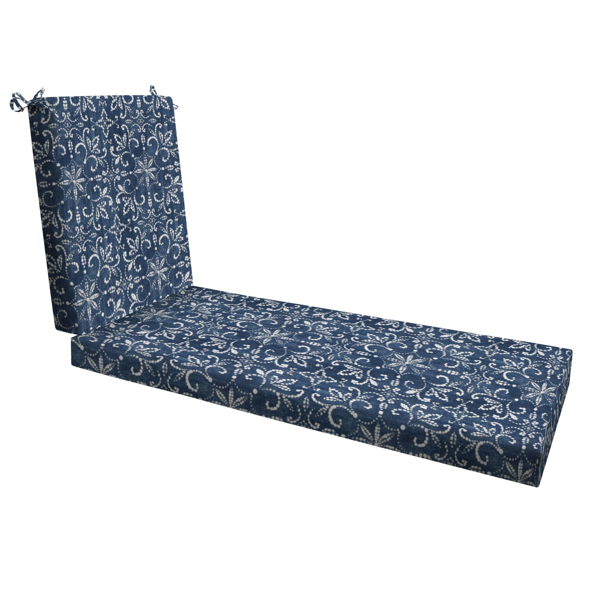 Honeycomb outdoor chaise cushion 21x70 offers classic style with supportive comfort.