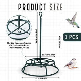 Honeydak cylinder bird feeder bottom hook enables flexible garden placement.