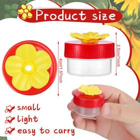 Honeydak handheld hummingbird feeder with flower design in vivid color