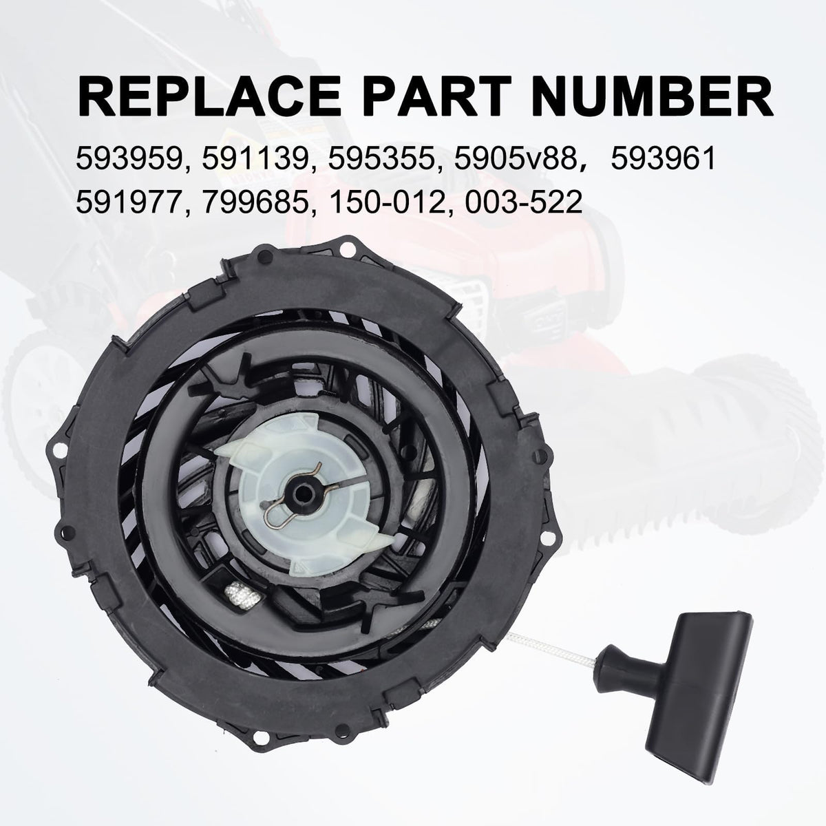 HONEYRAIN 591139 recoil starter for Troy-Bilt TB200, durable build