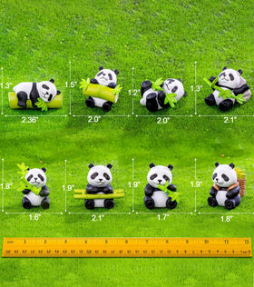 HONEYSHOW panda mini statues detail enhances home decor.