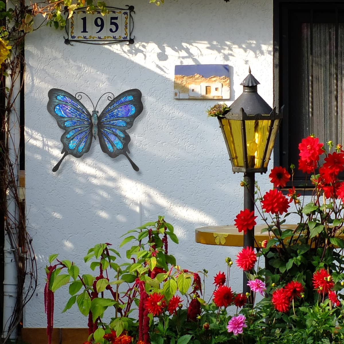 HONGLAND butterfly wall art blue wings detail enhances interior style