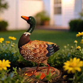 Easy-assembly outdoor statue for quick setup