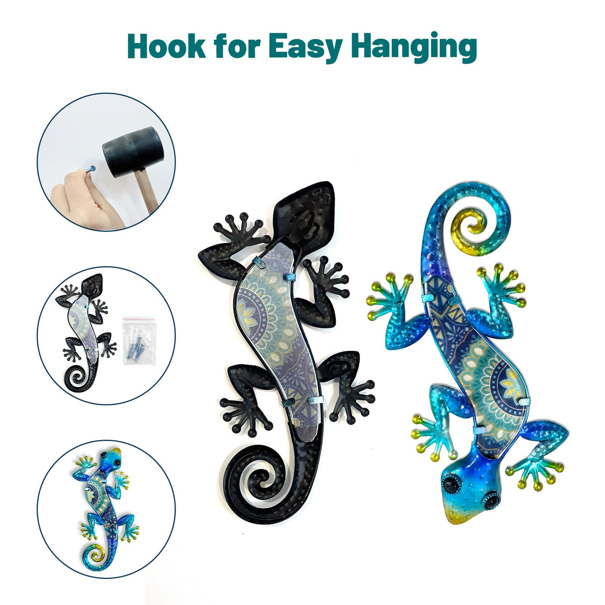 HONGLAND Lightweight metal charm adds effortless curb appeal to porches.