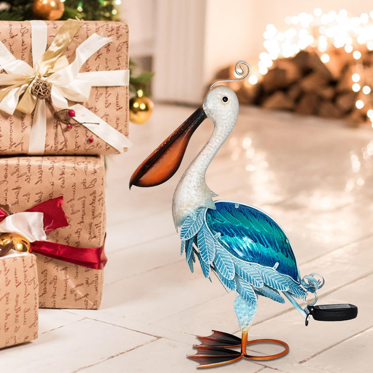 HONGLAND outdoor pelican yard art brings coastal vibes to gardens.