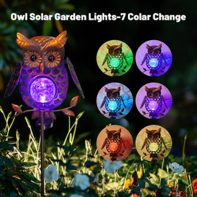 HONGLAND owl garden decor doubles as a gentle yard marker when lit.