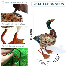 Patio and yard decor duck statue for walkways