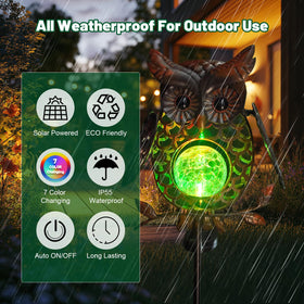 HONGLAND solar owl makes a thoughtful gift for mom or gardening friends.