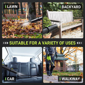 Hongmai Leaf Blower offers six-speed control for various tasks.