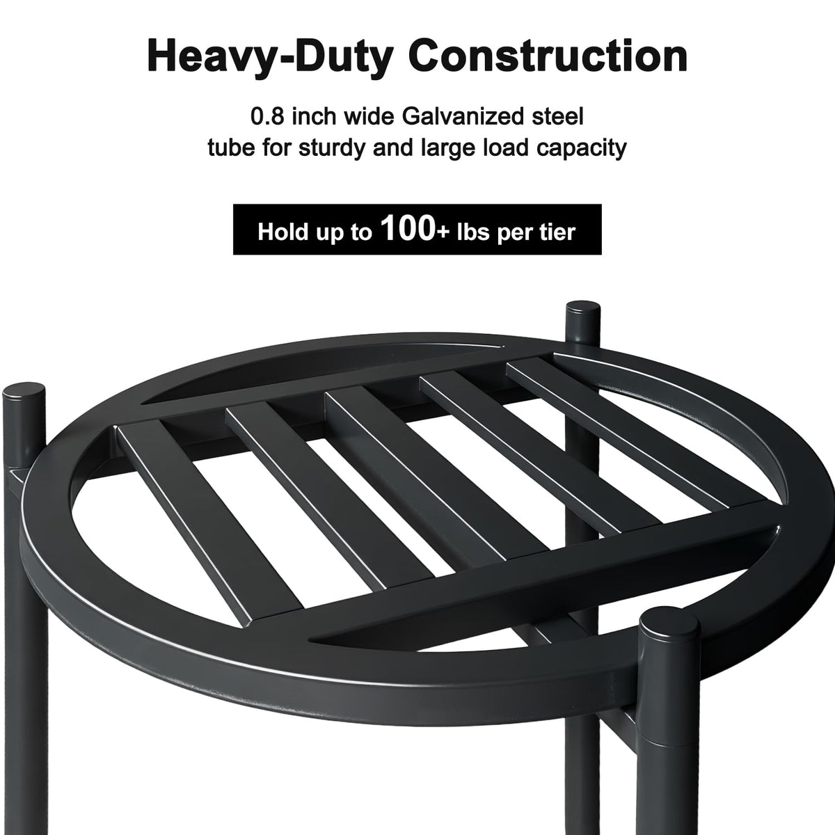 Hongsane adjustable non-slip pads protect floors while stabilizing the stand.