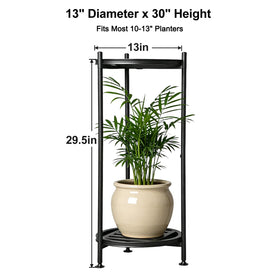 Hongsane galvanized steel plant stand resists rain and sun for outdoors.
