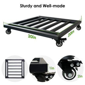 Hongsane heavy-duty plant dolly with casters for smooth movement