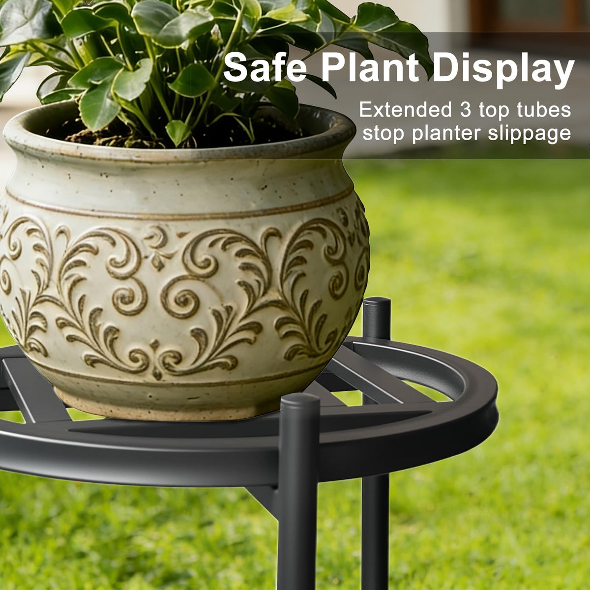 Hongsane indoor-outdoor plant shelf blends with living room or balcony décor.