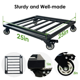 Hongsane heavy-duty casters enable smooth, quiet movement of large pots.
