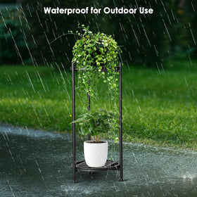 Hongsane patio display perfect for tall and wide outdoor pots.