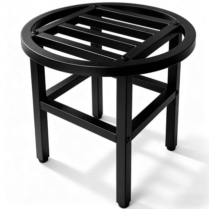 Hongsane 13-inch tall metal plant stand supports heavy pots indoors or outdoors with stability.